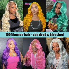 Blonde | Body Wave | Luxury Lace Front Wigs  | Human Hair|  Lace Area: 13*4 | Density: 250% - Womenesyé