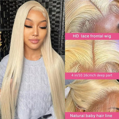 Blonde | Straight | HD Lace Front Wig | Human Hair | Lace Area: 13X4 | Density: 180% - Womenesyé