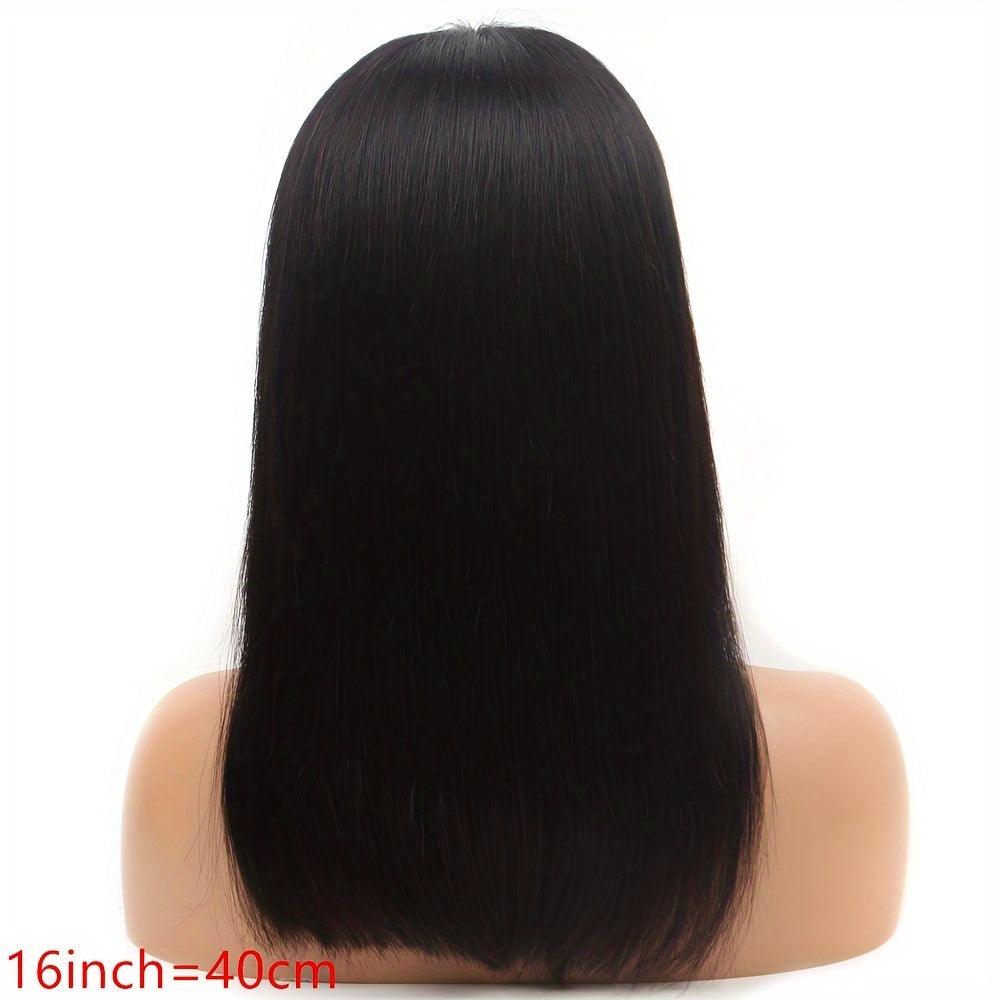 Black | Straight  Bob Wig | Lace Front Wigs | Human Hair | Brazilian Virgin | Hair Natural Color | Lace Area: 13X4 | Density: 180% - Womenesyé