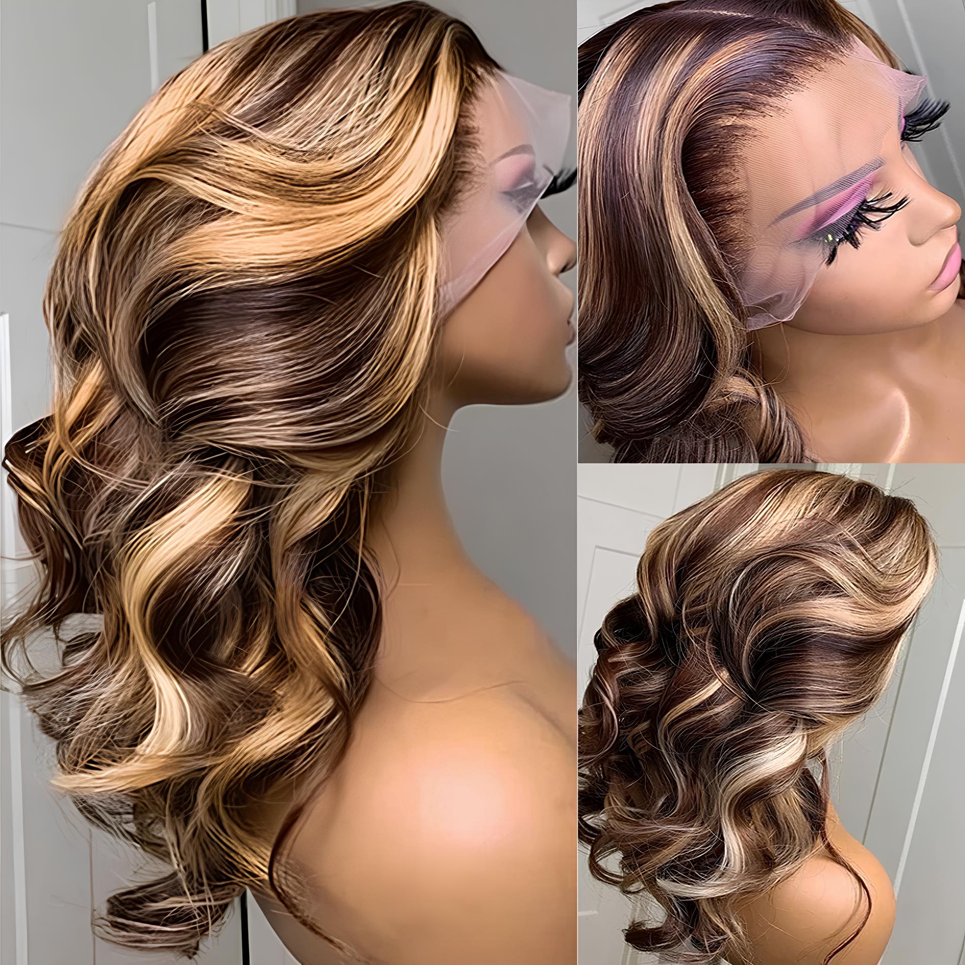 Honey Blonde | Highlight | HD Lace Front Wig | 5X5 | Human Hair | Density 150% - Womenesyé