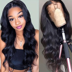 Black | Body Wave | Human Hair | Luxury HD Lace Front Wig | Lace Area: 13X4 | Density: 250% - Womenesyé