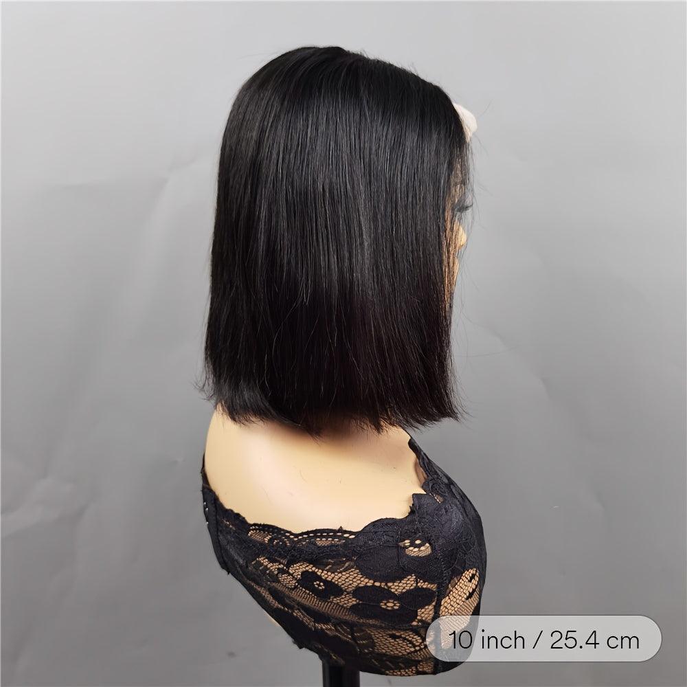 Black | Straight  Bob Wig | Lace Front Wigs | Human Hair | Brazilian Virgin | Hair Natural Color | Lace Area: 13X4 | Density: 180% - Womenesyé