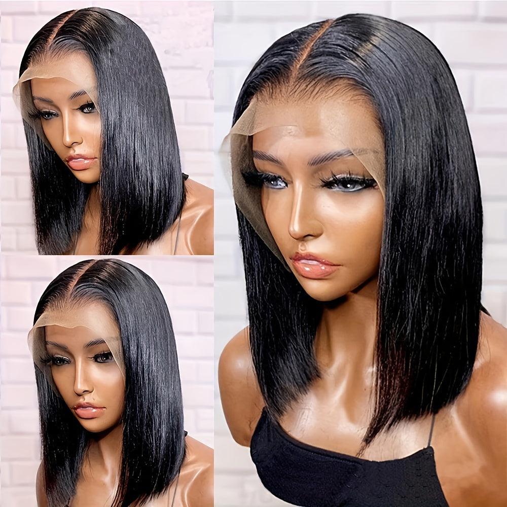 Black | Bob Wig | Straight | Premium HD Lace Wig | Human Hair | Lace Area: 13X4 | Density: 150% - Womenesyé