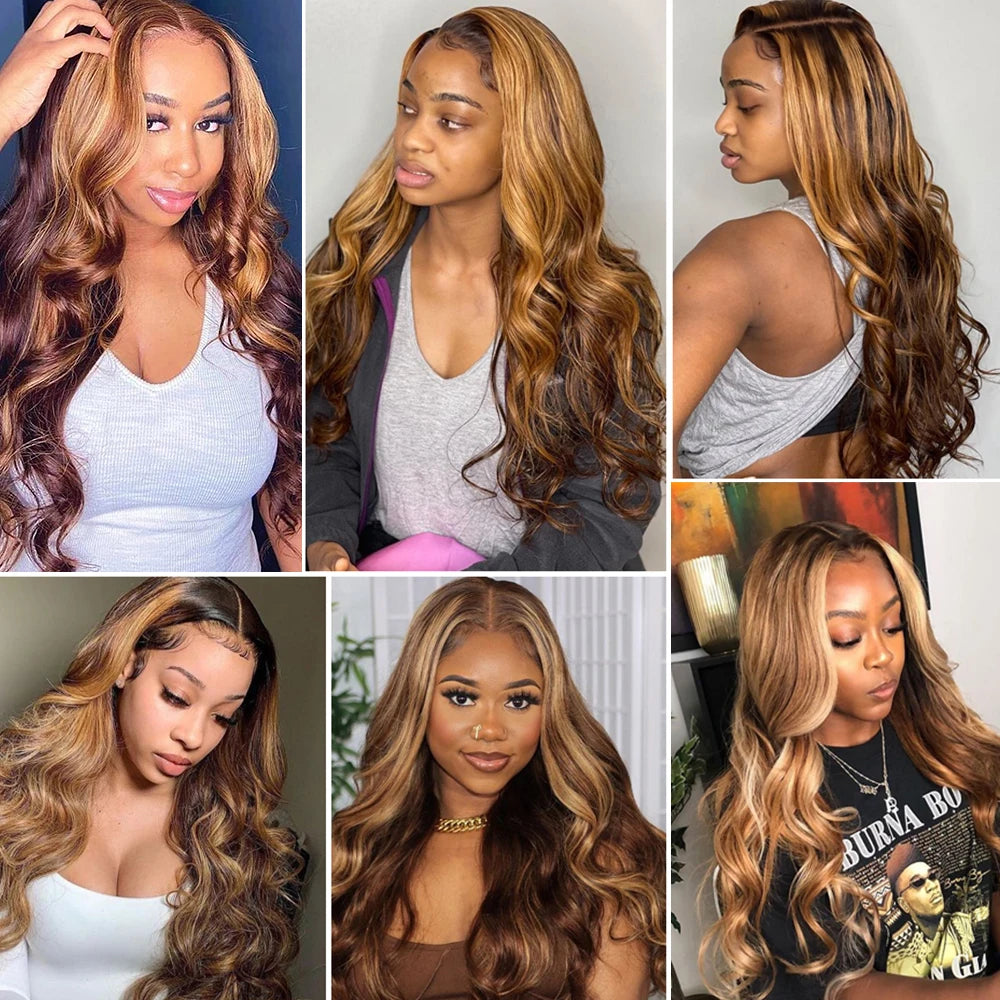 Honey Blonde | Highlight | HD Lace Front Wig | 5X5 | Human Hair | Density 150% - Womenesyé