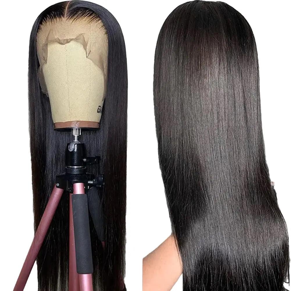 Black | Straight | HD Lace Front Wig | Human Hair | Lace Area: 13X4 | Density: 150% - Womenesyé