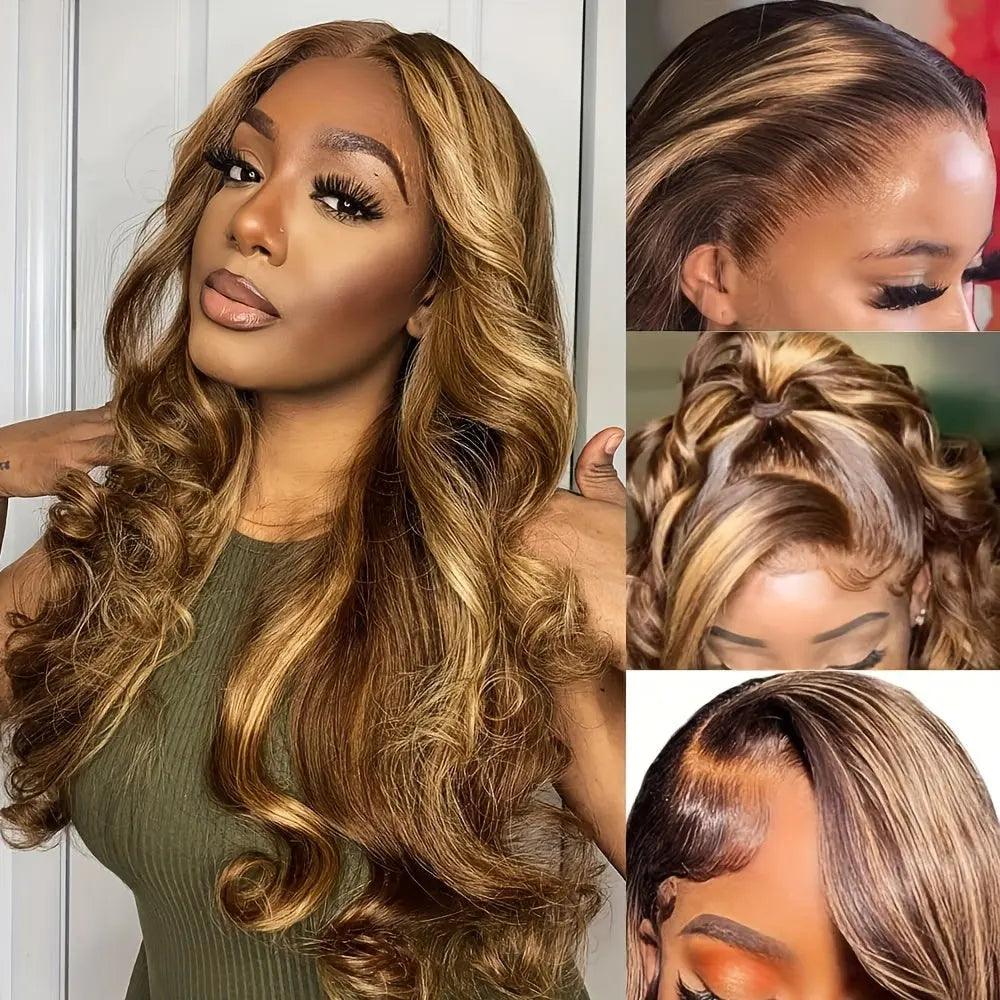 Honey Blonde | Highlight | HD Lace Front Wig | 5X5 | Human Hair | Density 150% - Womenesyé