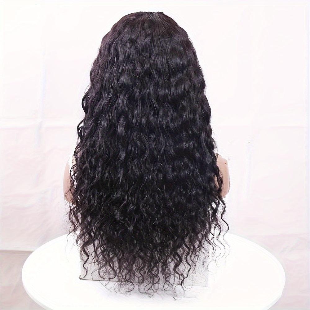 Black | Water Wave | Premium HD Lace Front Wig | Human Hair | Natural Hairline | Lace Area: 13x4 | Density: 180% - Womenesyé