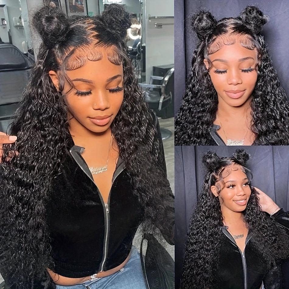 Black | Curly | HD Lace Front Wig | Human Hair | Natural Hairline | Density: 180% - Womenesyé