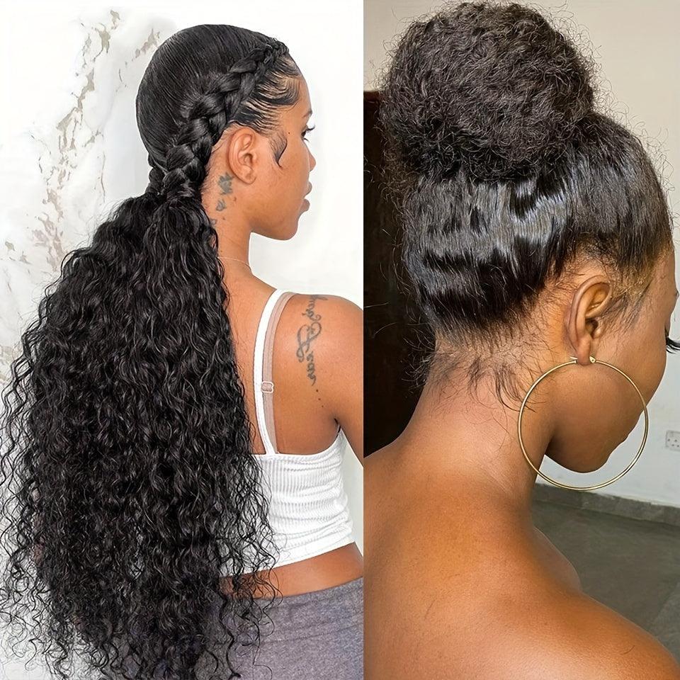 Black | Curly | HD Lace Front Wig | Human Hair | Natural Hairline | Density: 180% - Womenesyé