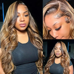 Honey Blonde | Highlight | HD Lace Front Wig | 5X5 | Human Hair | Density 150% - Womenesyé