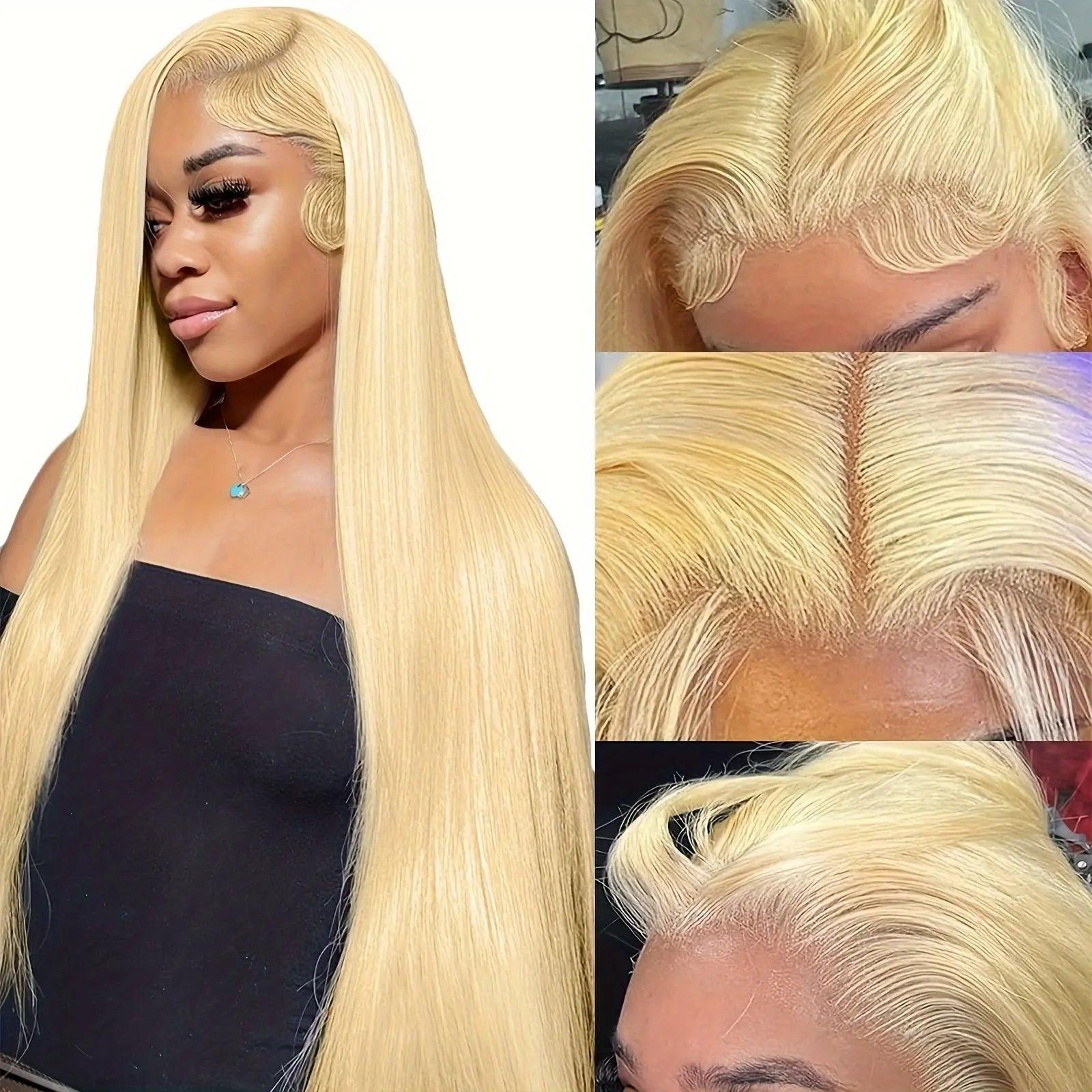 Blonde | Straight | HD Lace Front Wig | Human Hair | Lace Area: 13X4 | Density: 180% - Womenesyé