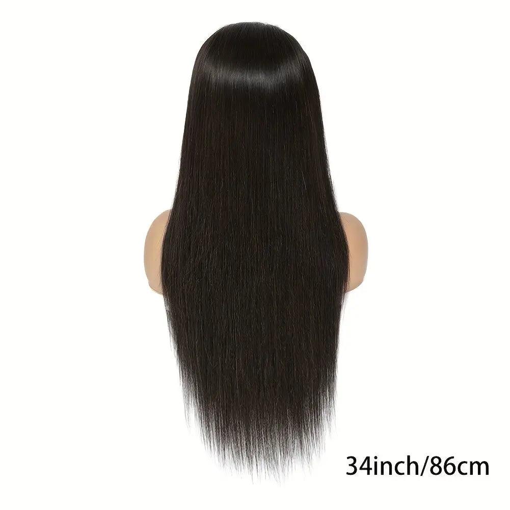 Black | Straight | HD Lace Front Wig | Human Hair | Lace Area: 13X6 | Density: 180% - Womenesyé