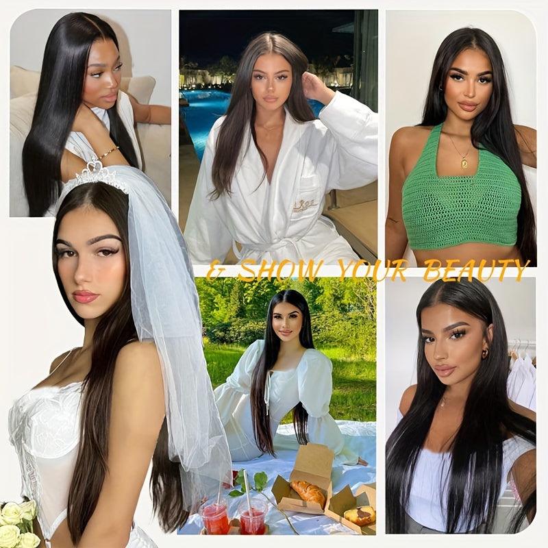 Black | Straight | Luxury HD Lace Front Wig | Human Hair | Lace Area: 13x6 | Density: 250% - Womenesyé