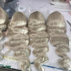 Platinum Blonde | Body Wave | Human Hair | Luxury  HD  Lace Frontal Wig | Lace area: 13X6 13X4 |Density : 150% / 180% - Womenesyé