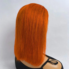 Ginger Bob | Ginger Orange Lace Front Wig | Remy Hair | Human Hair | HD Lace Front Wig | Lace area 13X4 | Density: 150% - Womenesyé