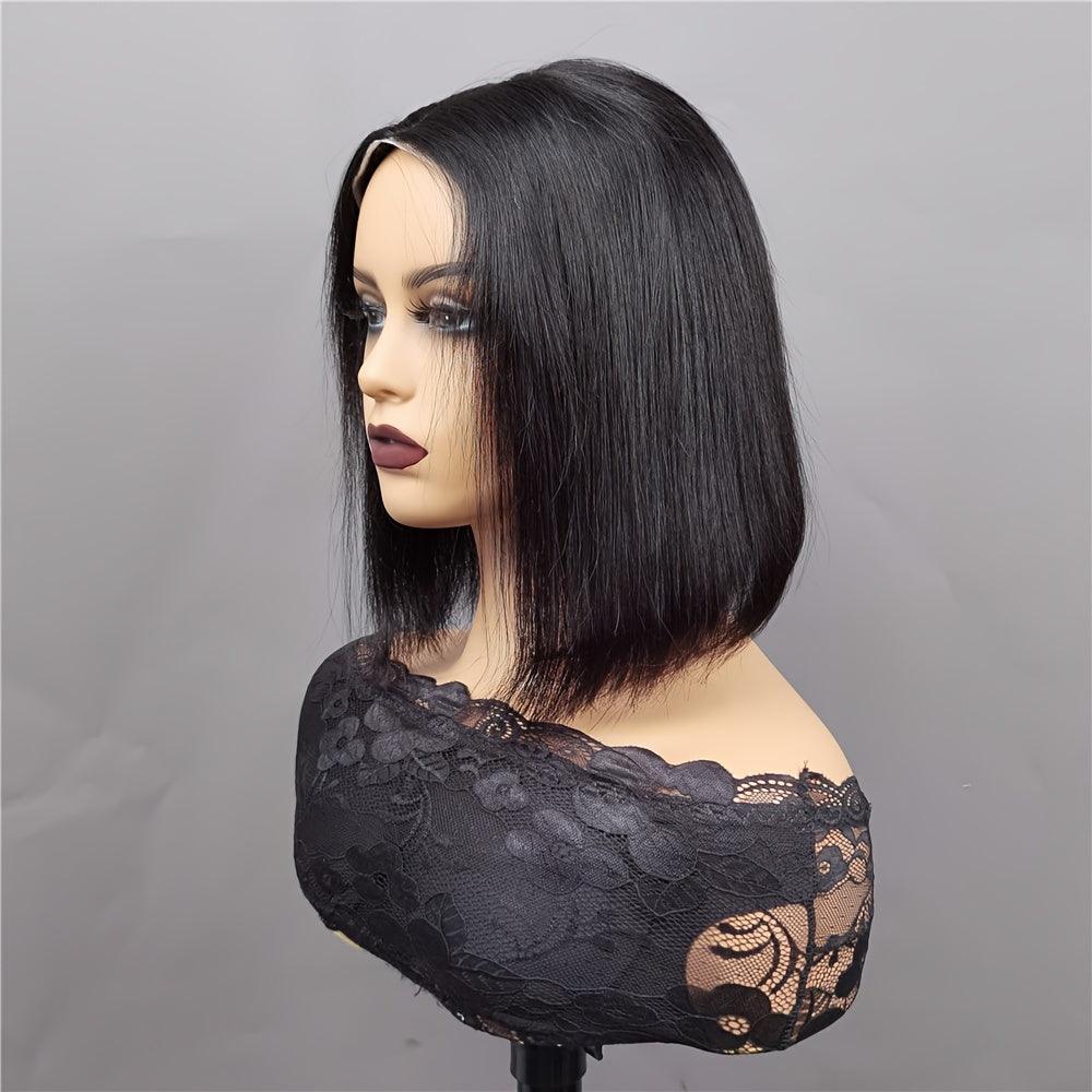 Black | Straight  Bob Wig | Lace Front Wigs | Human Hair | Brazilian Virgin | Hair Natural Color | Lace Area: 13X4 | Density: 180% - Womenesyé