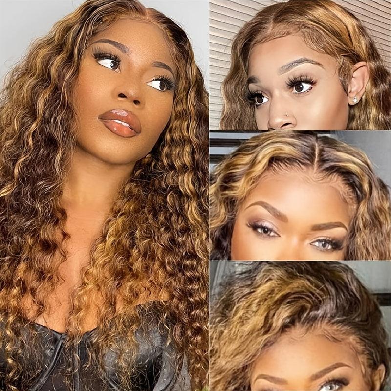 Ombre Honey Blonde | HD Lace Front Wig | Water Wave | Lace Area: 13X4 | Human Hair | Density: 180% - Womenesyé