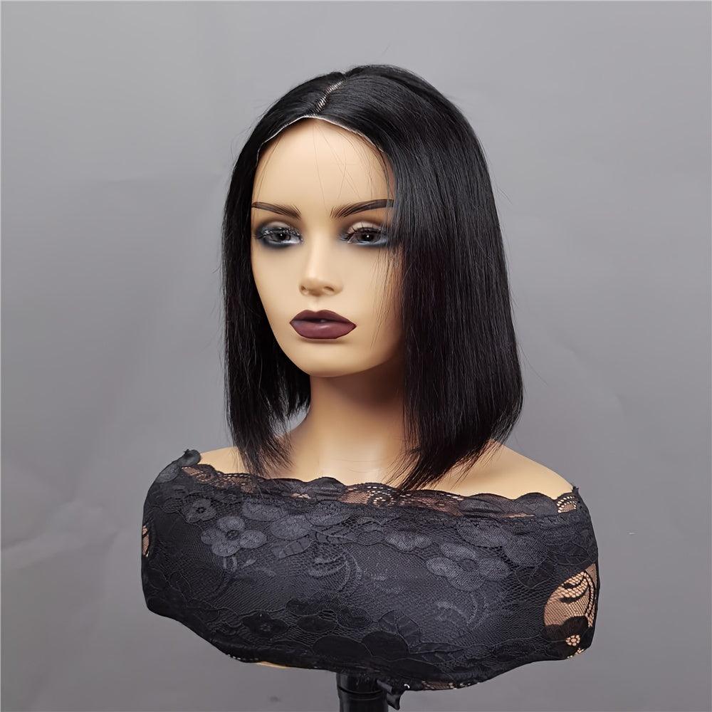 Black | Straight  Bob Wig | Lace Front Wigs | Human Hair | Brazilian Virgin | Hair Natural Color | Lace Area: 13X4 | Density: 180% - Womenesyé