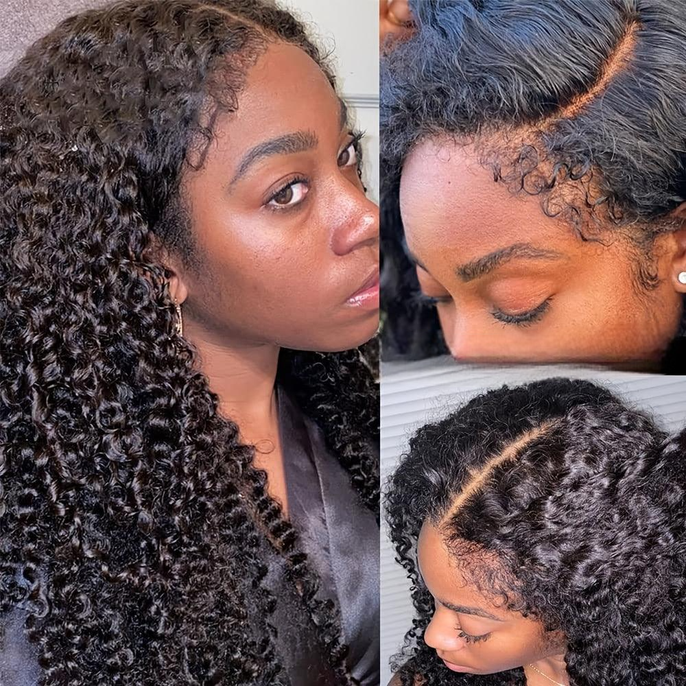 Black | 4C Curls | HD Lace Front Wig | Lace Area: 13X4 | Glueless | Human Hair | Density: 180% - Womenesyé